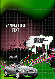 Черный и зеленый абстрактного фона с кабриолета - графика в векторе