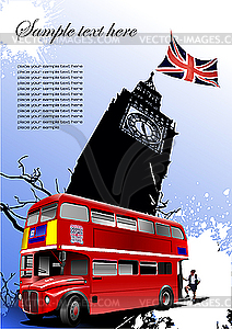 Cover for brochure with London - vector image