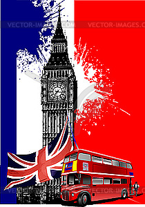 Обложка для брошюры Лондона - векторный эскиз