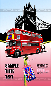 Cover for brochure with London - royalty-free vector image