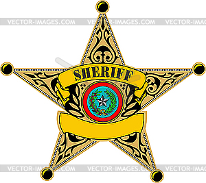 Texas sheriff badge - vector image