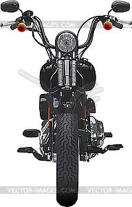 Motorcycle frontal view - vector image