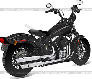 Motorcycle side view - vector image