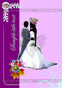 Cover for wedding album. - vector clipart