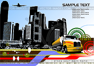 Abstract urban hi-tech background - vector clipart