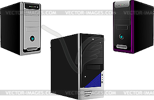 Three Computers - vector clipart