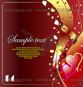 Valentine`s Day Greeting Card - vector clip art