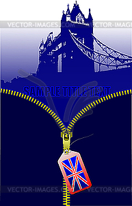 Zipper open Britain - vector EPS clipart