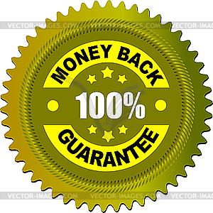 Label money back guarantee - vector EPS clipart
