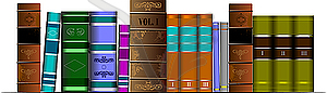 Bookshelf library - vector clipart