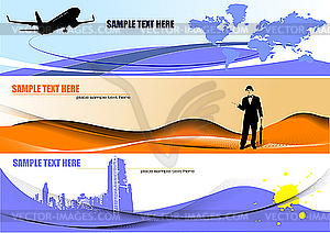 Three corporate banners - vector clip art