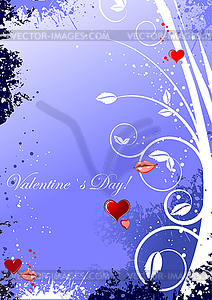 Valentine`s Day greeting card - vector clipart