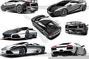 66cars - vector clipart