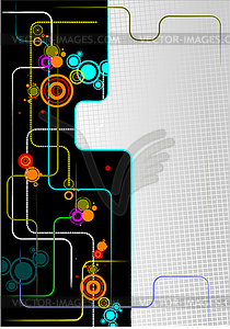 Abstract modern technical composition - vector clip art