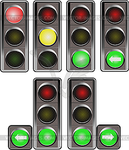 Traffic lights - royalty-free vector clipart