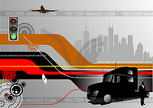 Abstract hi-tech background - vector clipart