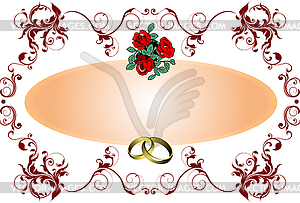 Wedding or Valentine`s day card - vector clipart