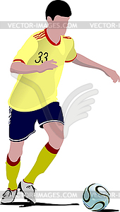 Soccer football player - vector clip art