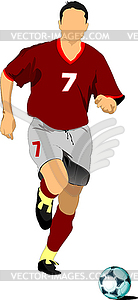 Soccer player - vector clipart