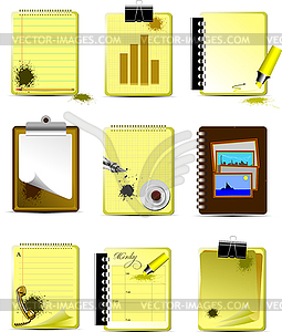 Nine Office and Business icons - vector image