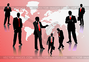 Business people silhouettes - vector image