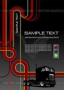 Poster with traffic lights - vector clipart