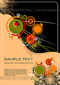 Grunge circle background - vector image
