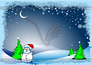Greeting card for Merry Christmas or Happy New Year - royalty-free vector image