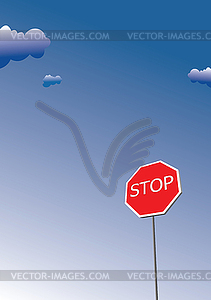 Stop sign. Traffic road sign symbol - vector clipart