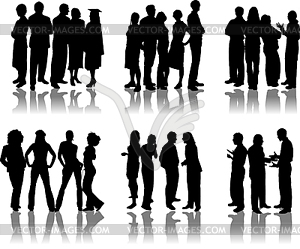 People silhouettes - vector EPS clipart