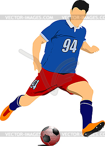 Soccer football player. for designer - vector clipart