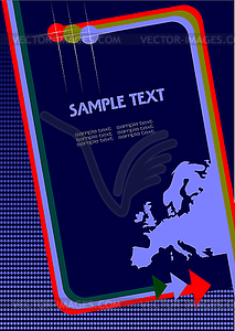 Brochure cover with Europe silhouette - vector clipart