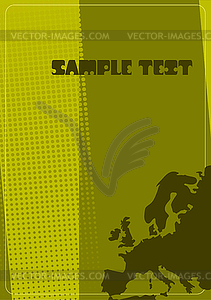 Cover for brochure with Europe silhouette - vector clip art