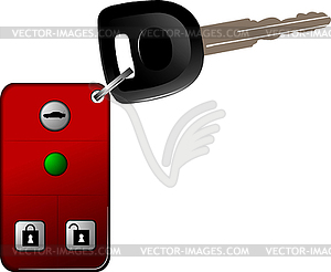 Car key with remote control . Vect - royalty-free vector image