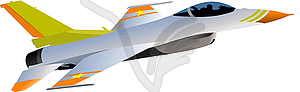Combat aircraft. Armed - vector clipart / vector image