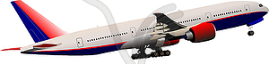 Passenger airplane on air - vector clipart