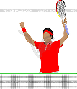 Tennis player - vector clip art