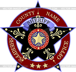 Sheriff`s badge - vector clip art
