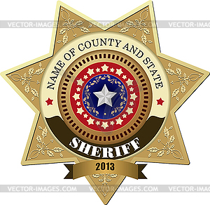 Sheriff`s badge - vector image