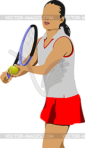 Tennis player. - vector image