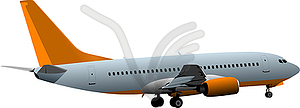 Passenger Airplane on air - vector image