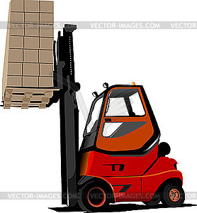 Lift truck. Forklift - vector clipart