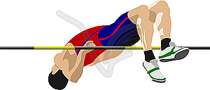 Прыжки в высоту - векторный клипарт / векторное изображение