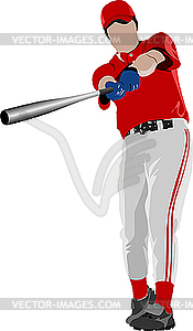 Baseball player - vector clipart