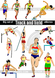 Athletes - vector clipart