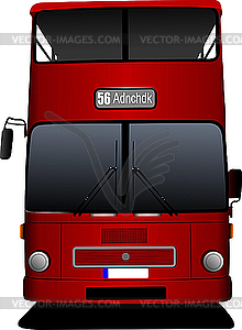 London double Decker red bus - vector clipart