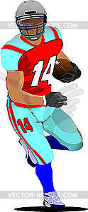 American football player - vector clip art