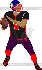 American football player - vector image