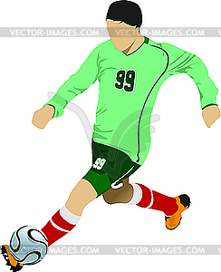 Soccer player - vector image