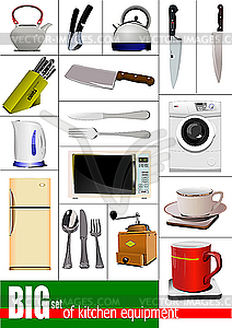 Set of kitchen utensils - vector clipart